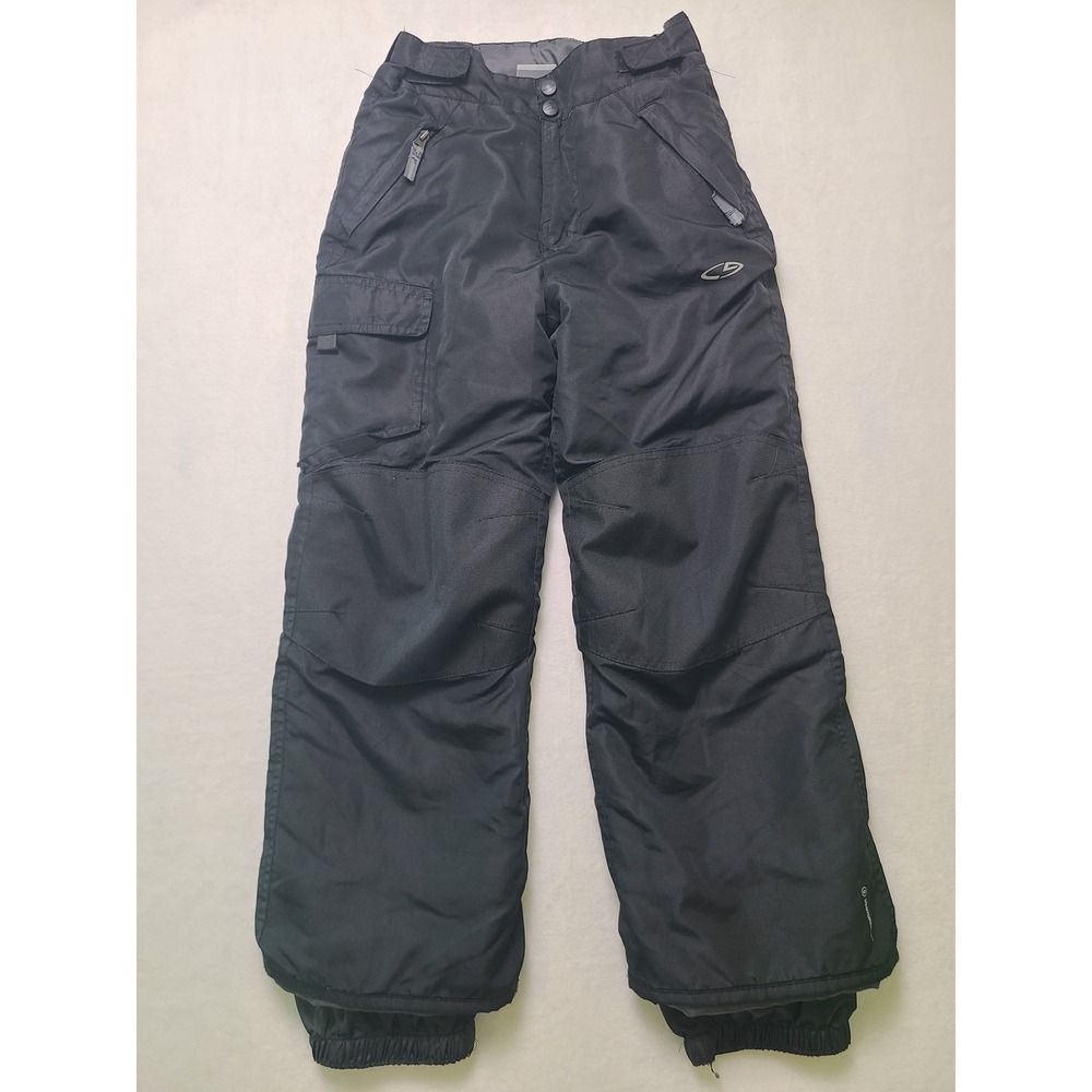 Champion Kids M/8-10 Snow Pants Winter Ski Cargo Black Insulated Outdoor Padded